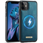 CASEME for iPhone 12  / 12 Pro C69 Series Magnetic Case Leather Coated TPU Phone Cover