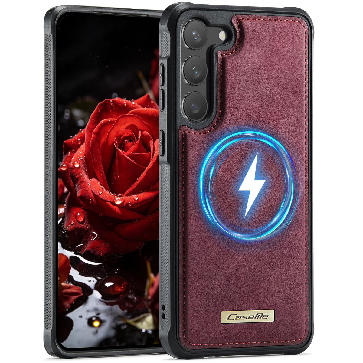 CaseMe til Samsung Galaxy S23 C69-serien Magnetisk Cover Læderbelagt TPU Telefoncover