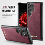 CaseMe magnetisk cover i C69-serien til Samsung Galaxy S23 Ultra, TPU-mobilcover med læderbelægning
