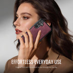 CaseMe til Samsung Galaxy S23 FE C69-serien Magnetisk etui Læderbelagt TPU telefoncover