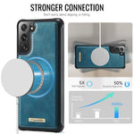 CaseMe til Samsung Galaxy S21 FE 5G C69-serien magnetisk cover TPU-telefoncover med læderbelægning