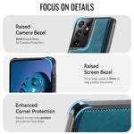 CaseMe til Samsung Galaxy S21 Ultra 5G C69-serien, magnetisk cover, TPU-mobilbeskyttelse med læderbeklædning