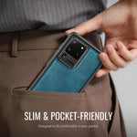 CaseMe magnetisk cover i C69-serien til Samsung Galaxy S20 Ultra, TPU-mobilcover med læderbelægning
