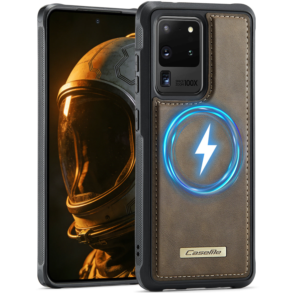 CaseMe för Samsung Galaxy S20 Ultra C69-serien magnetiskt skal läderbelagt TPU-mobilskal