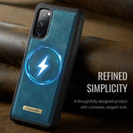 CaseMe For Samsung Galaxy S20 FE C69 Series Magnetic Case Leather Coated TPU Phone Cover