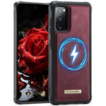 CaseMe For Samsung Galaxy S20 FE C69 Series Magnetic Case Leather Coated TPU Phone Cover