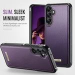 CaseMe For Samsung Galaxy M44 5G / Galaxy A14 5G C69 Series Magnetic Case Leather Coated TPU Phone Cover