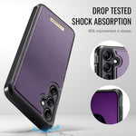 CaseMe For Samsung Galaxy M44 5G / Galaxy A14 5G C69 Series Magnetic Case Leather Coated TPU Phone Cover