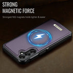 CaseMe For Samsung Galaxy M44 5G / Galaxy A14 5G C69 Series Magnetic Case Leather Coated TPU Phone Cover