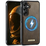 CaseMe For Samsung Galaxy M44 5G / Galaxy A14 5G C69 Series Magnetic Case Leather Coated TPU Phone Cover