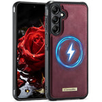 CaseMe For Samsung Galaxy M44 5G / Galaxy A14 5G C69 Series Magnetic Case Leather Coated TPU Phone Cover