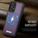 CaseMe For Samsung Galaxy A53 5G C69 Series Magnetic Case Leather Coated TPU Phone Cover