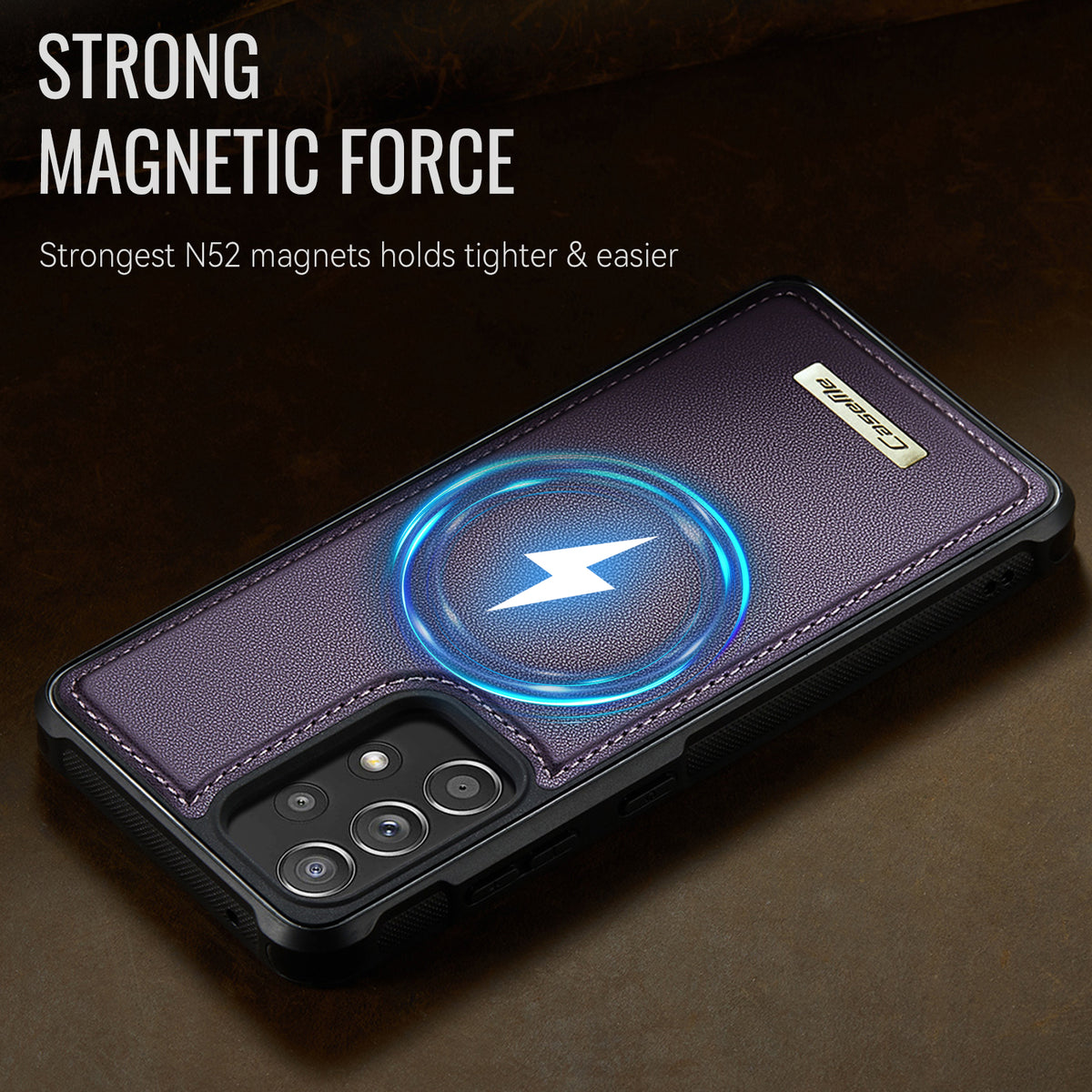 CaseMe For Samsung Galaxy A53 5G C69 Series Magnetic Case Leather Coated TPU Phone Cover