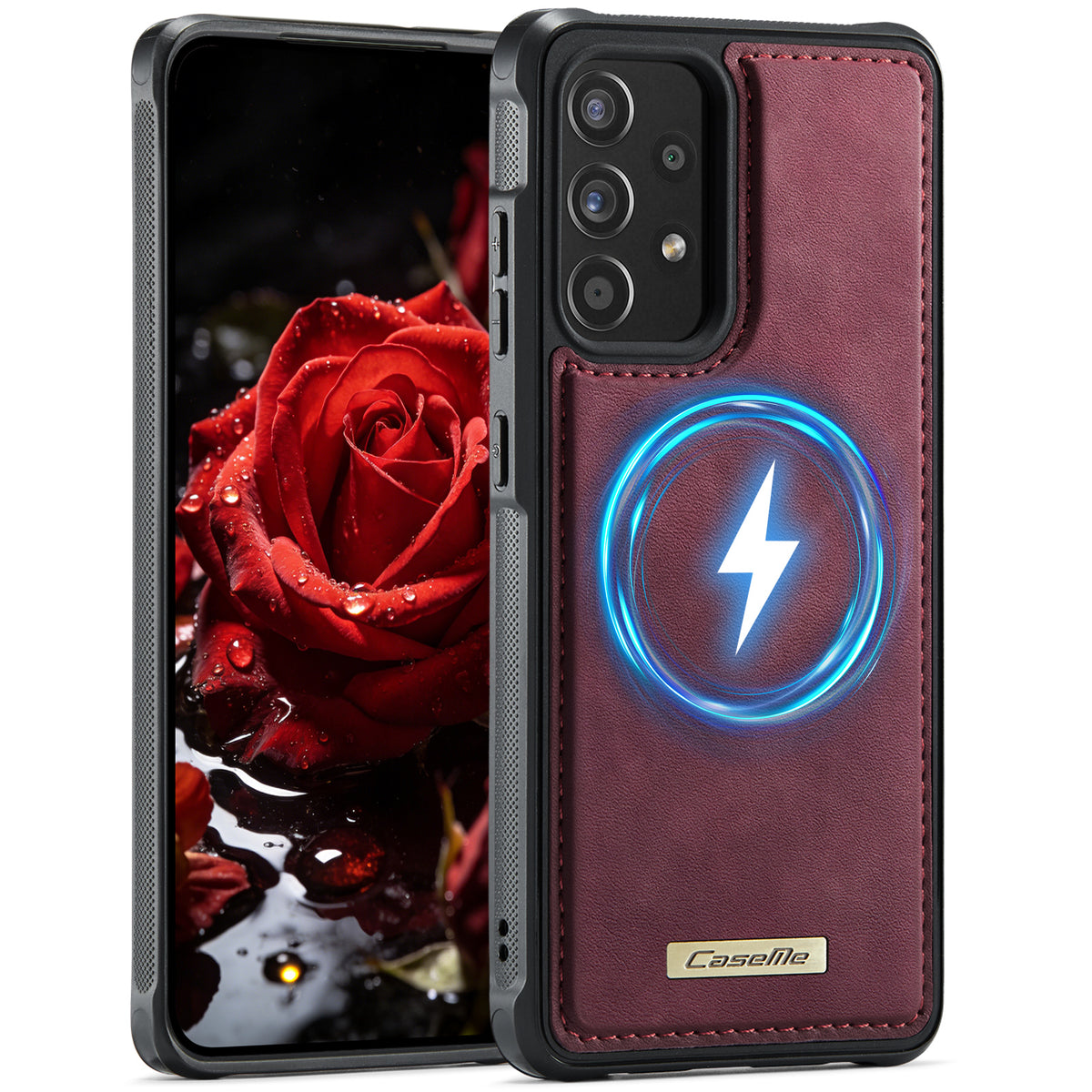 CaseMe For Samsung Galaxy A53 5G C69 Series Magnetic Case Leather Coated TPU Phone Cover
