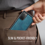 CaseMe For Samsung Galaxy S20 4G / Galaxy S20 5G C69 Series Magnetic Case Leather Coated TPU Phone Cover