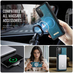 CaseMe For Samsung Galaxy S20 4G / Galaxy S20 5G C69 Series Magnetic Case Leather Coated TPU Phone Cover