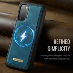 CaseMe For Samsung Galaxy S20 4G / Galaxy S20 5G C69 Series Magnetic Case Leather Coated TPU Phone Cover