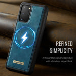 CaseMe For Samsung Galaxy S20 Plus 4G / Galaxy S20 Plus 5G C69 Series Magnetic Case Leather Coated TPU Phone Cover