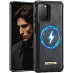 CaseMe For Samsung Galaxy S20 Plus 4G / Galaxy S20 Plus 5G C69 Series Magnetic Case Leather Coated TPU Phone Cover