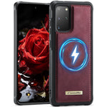 CaseMe For Samsung Galaxy S20 Plus 4G / Galaxy S20 Plus 5G C69 Series Magnetic Case Leather Coated TPU Phone Cover