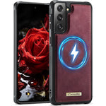 CaseMe til Samsung Galaxy S21 4G / Galaxy S21 5G C69-serien magnetisk cover, læderbelagt TPU-telefoncover