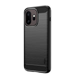 Mofi För OnePlus 15T 5G Bakstycke Borstad Textur Kolfiber Mjukt TPU-skal