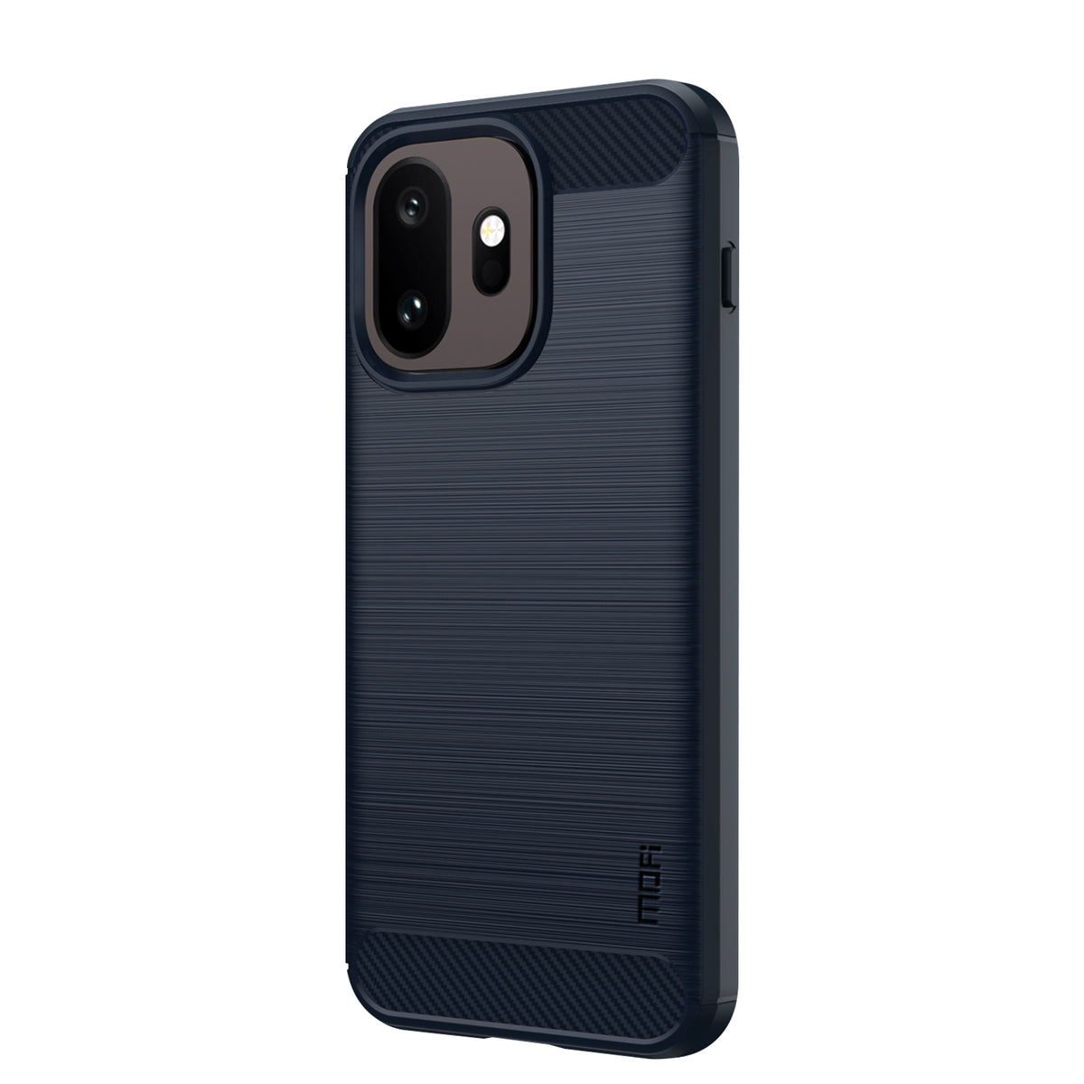 Mofi För OnePlus 15T 5G Bakstycke Borstad Textur Kolfiber Mjukt TPU-skal
