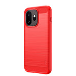 Mofi För OnePlus 15T 5G Bakstycke Borstad Textur Kolfiber Mjukt TPU-skal