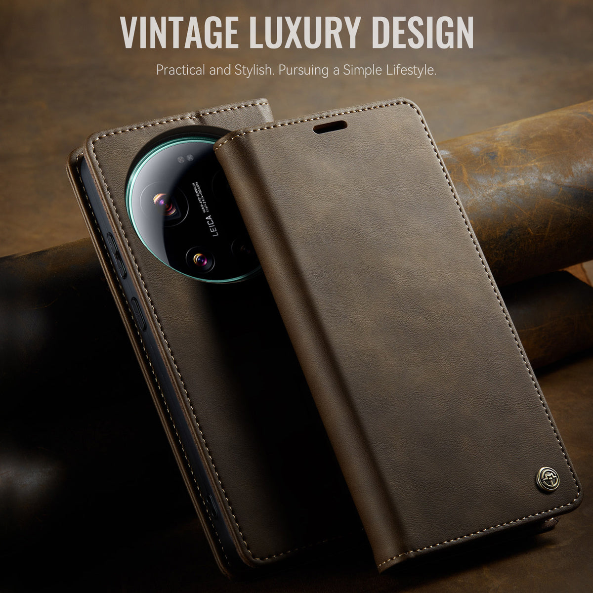 CaseMe For Xiaomi 17 Ultra 5G Case 033 Series RFID Blocking Wallet Stand Calf Texture Leather Phone Cover