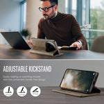 CaseMe For Xiaomi 17 Ultra 5G Case 033 Series RFID Blocking Wallet Stand Calf Texture Leather Phone Cover