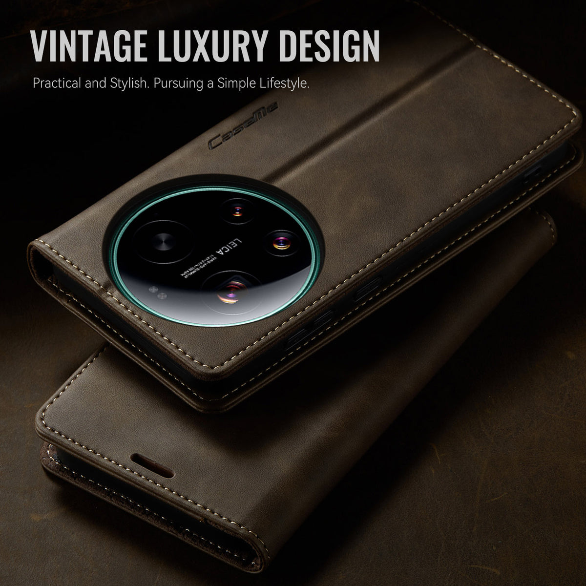 CaseMe For Xiaomi 17 Ultra 5G Case 033 Series RFID Blocking Wallet Stand Calf Texture Leather Phone Cover