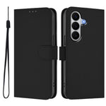 For Samsung Galaxy A27 5G Case Solid Color Wallet Leather Phone Cover with Strap