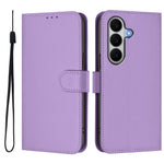 For Samsung Galaxy A27 5G Case Solid Color Wallet Leather Phone Cover with Strap