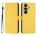 For Samsung Galaxy A27 5G Case Solid Color Wallet Leather Phone Cover with Strap