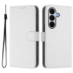 For Samsung Galaxy A27 5G Case Solid Color Wallet Leather Phone Cover with Strap