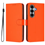 For Samsung Galaxy A27 5G Case Solid Color Wallet Leather Phone Cover with Strap