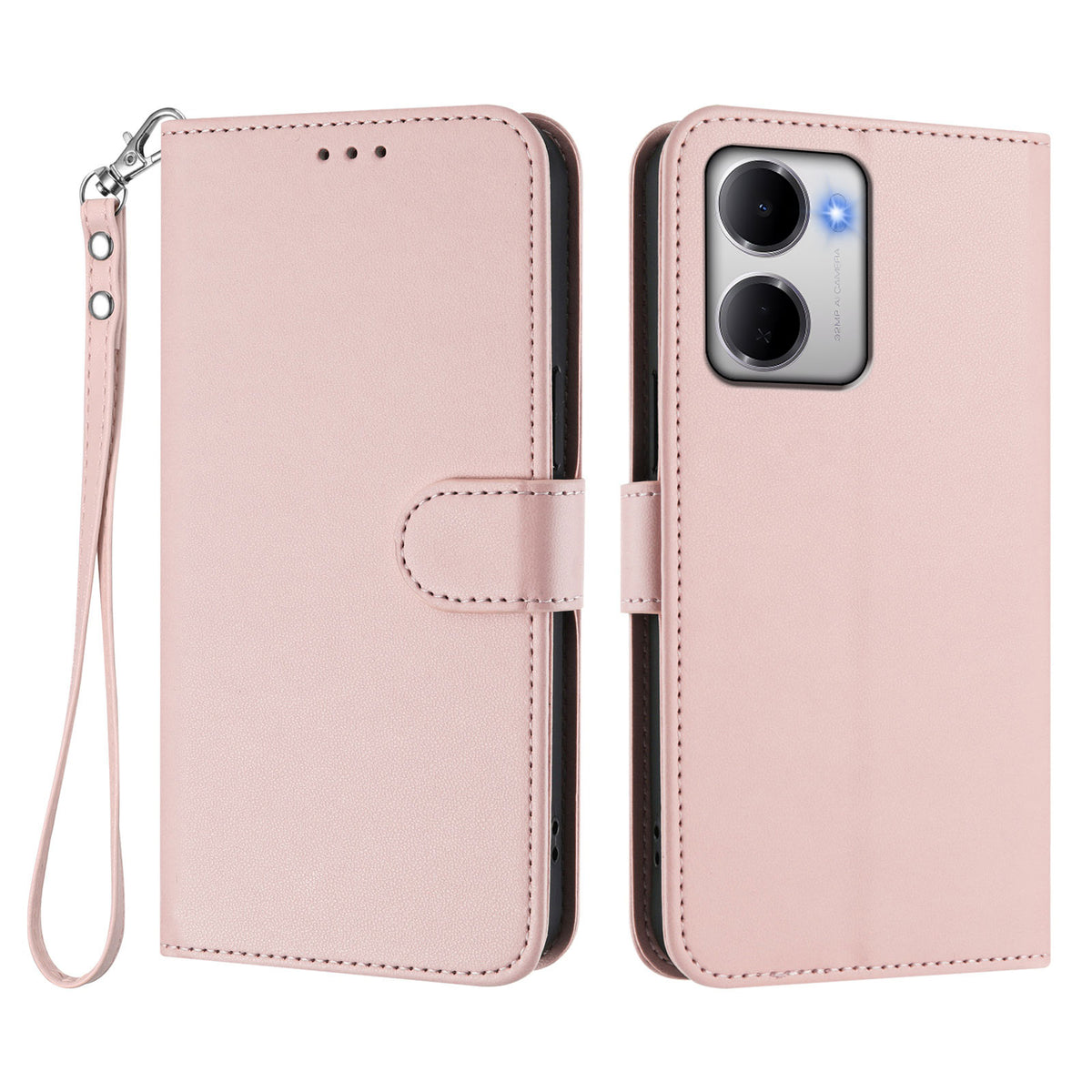For Xiaomi Redmi 15a 5G Leather Case Wallet Stand Phone Cover with Wrist Strap