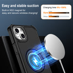For iPhone 14 Plus / iPhone 15 Plus Magnetic Case Shockproof TPU PC Protective Cover