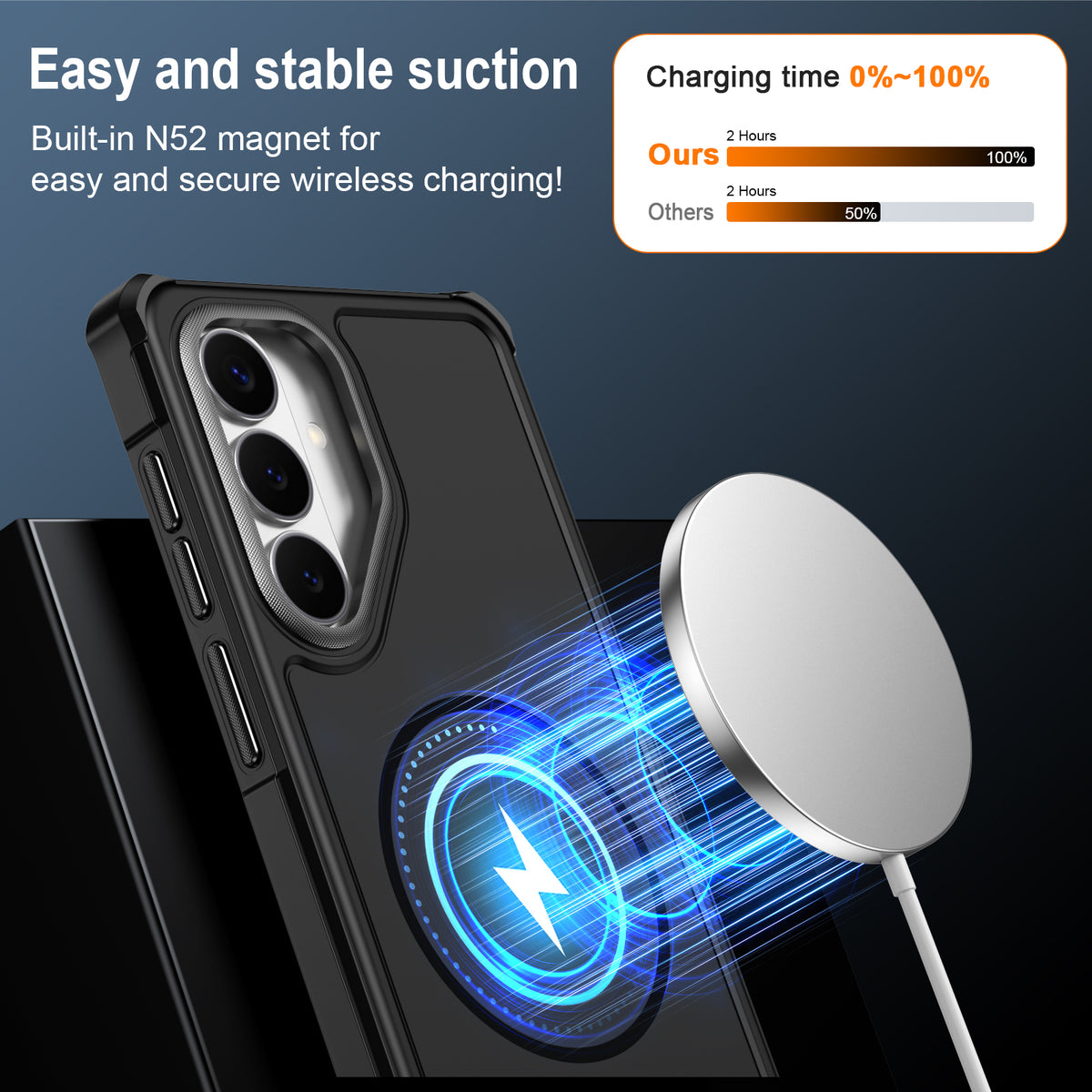 For Samsung Galaxy S23 FE Magnetic Case Shockproof TPU PC Protective Cover