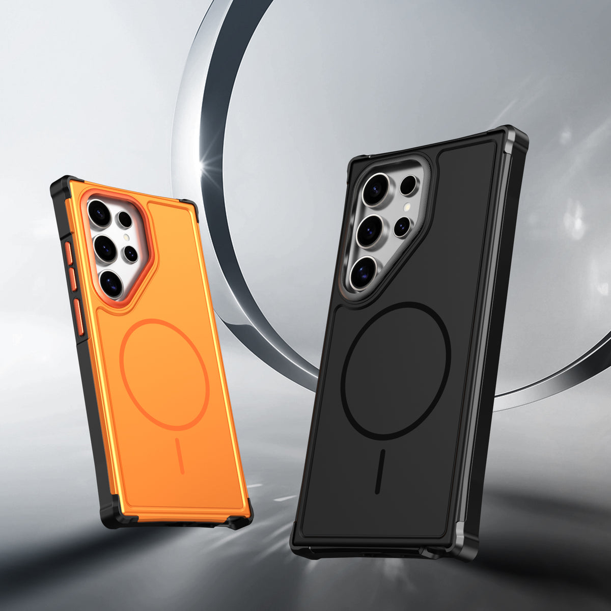 For Samsung Galaxy S22 Ultra 5G / Galaxy S23 Ultra Magnetic Case Shockproof TPU PC Protective Cover