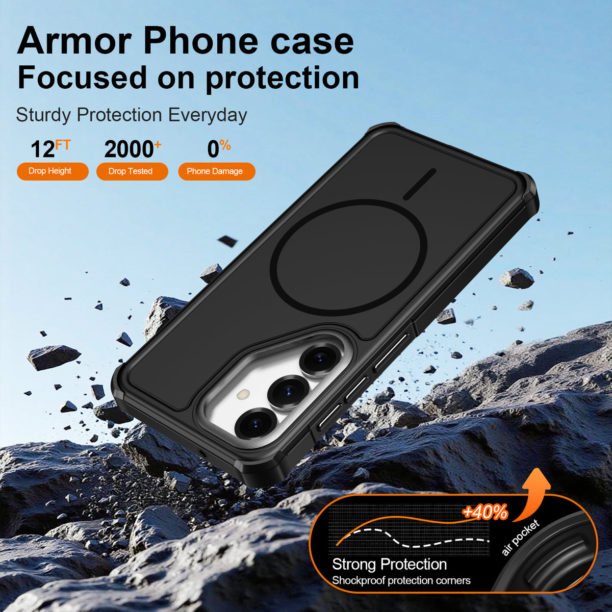 For Samsung Galaxy S24 / Galaxy S25 Magnetic Case Shockproof TPU PC Protective Cover