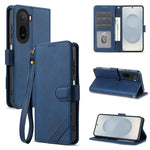 AZNS A2 Leather Case for Xiaomi Poco C85x 5G / Redmi A7 Pro 4G (171.56mm) / Redmi A7 Pro 5G Wrist Strap RFID Blocking Wallet Stand Phone Cover