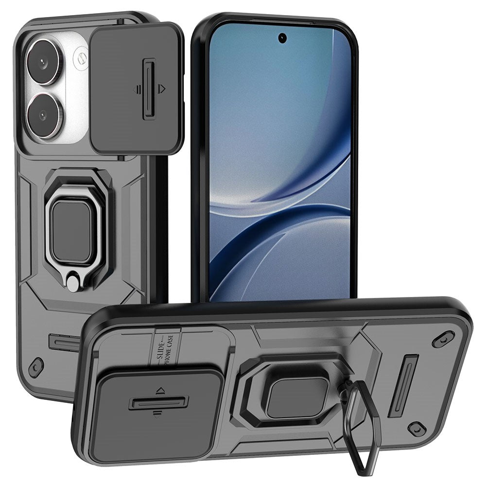 For Xiaomi Poco X8 Pro 5G  /  Redmi Turbo 5 5G Case PC + TPU Kickstand Phone Protector with Lens Cover