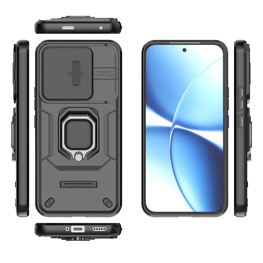 For Xiaomi Poco X8 Pro Max 5G / Redmi Turbo 5 Max 5G Case PC + TPU Kickstand Phone Protector with Lens Cover