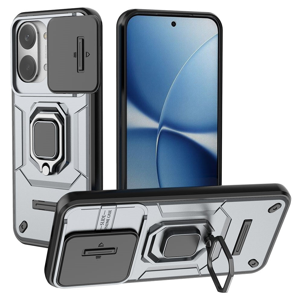 For Xiaomi Poco X8 Pro Max 5G / Redmi Turbo 5 Max 5G Case PC + TPU Kickstand Phone Protector with Lens Cover