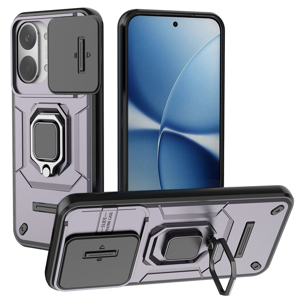 For Xiaomi Poco X8 Pro Max 5G / Redmi Turbo 5 Max 5G Case PC + TPU Kickstand Phone Protector with Lens Cover