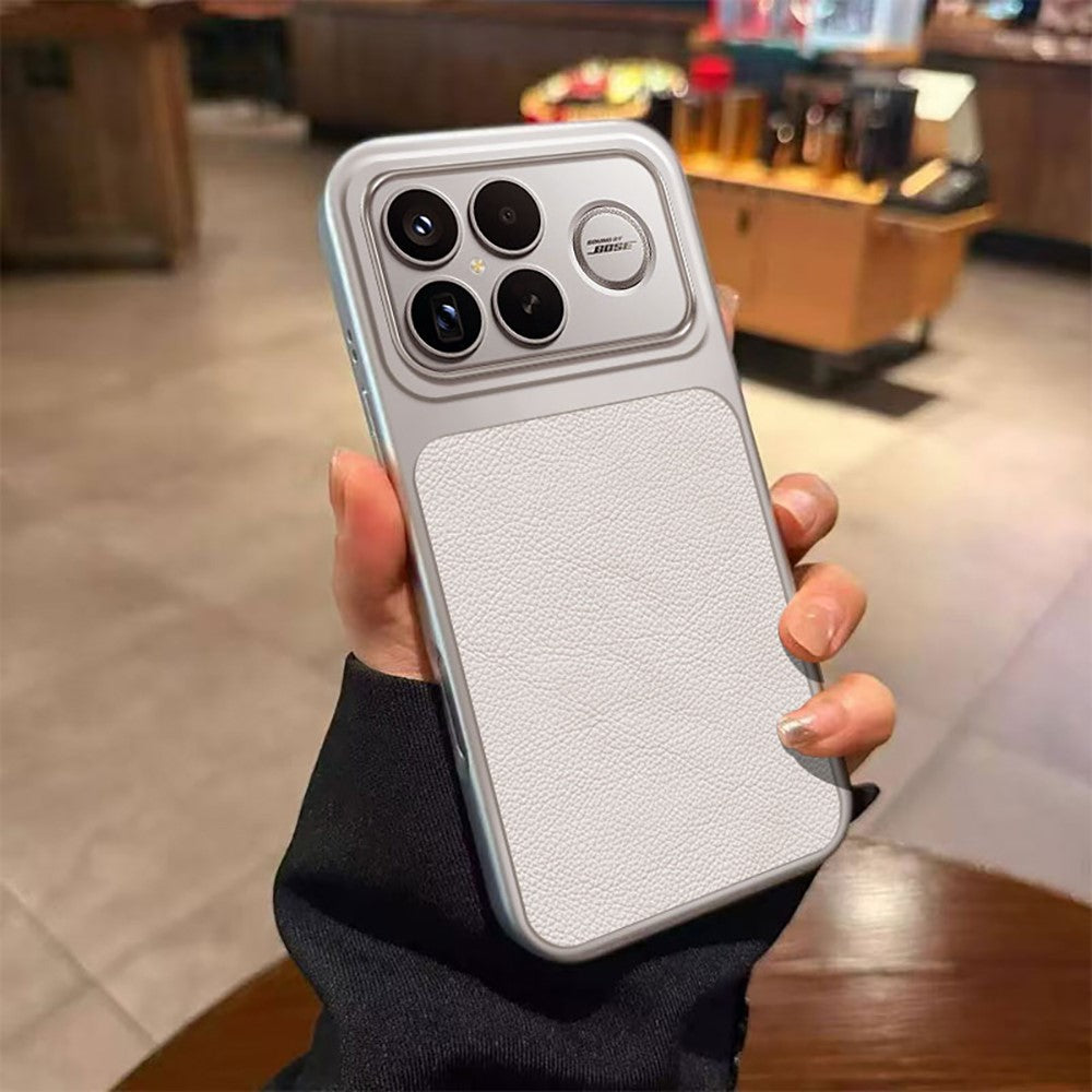 Xiaomi Poco F8 Ultra / Redmi K90 Pro Max 5G-skal PU-lädertextur stötsäkert TPU-skyddande mobilskal