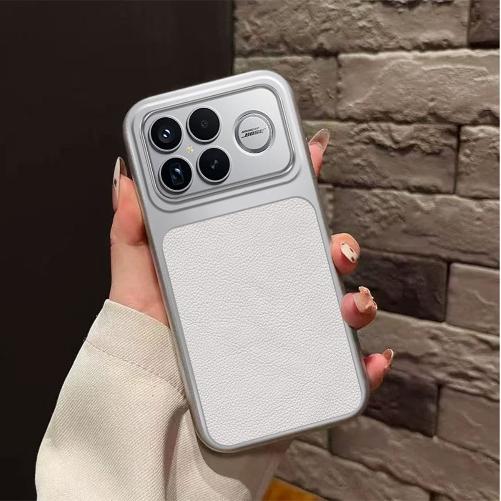 Xiaomi Poco F8 Ultra / Redmi K90 Pro Max 5G-skal PU-lädertextur stötsäkert TPU-skyddande mobilskal