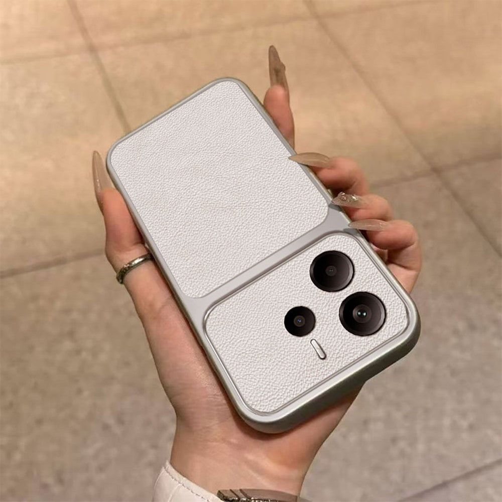 For Xiaomi Redmi Note 14 4G (164.84mm) Case PU Leather Texture Shockproof TPU Protective Phone Cover