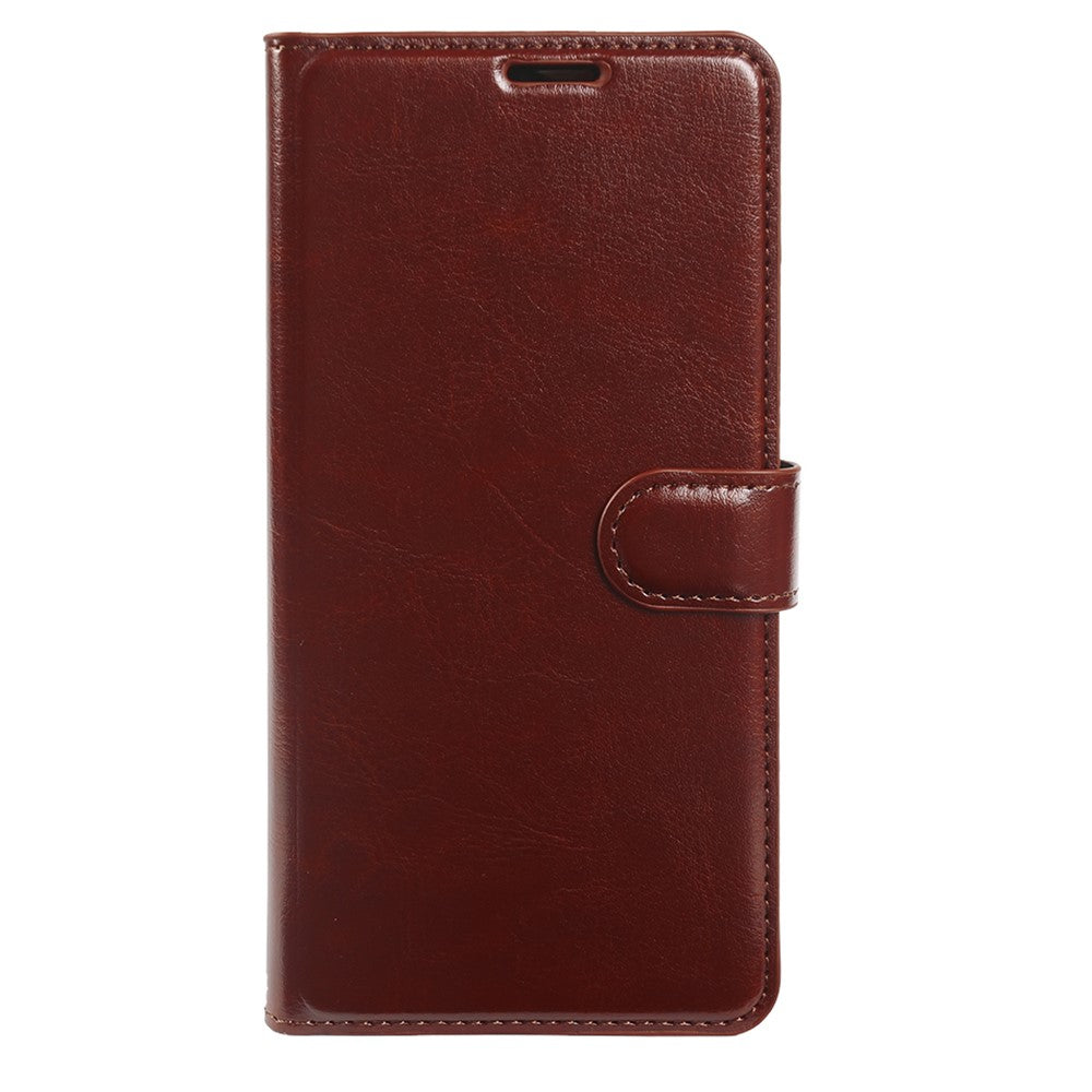 For Samsung Galaxy S22+ 5G Wallet Case Crazy Horse Texture Leather Flip Phone Cover with Magnetic Closure